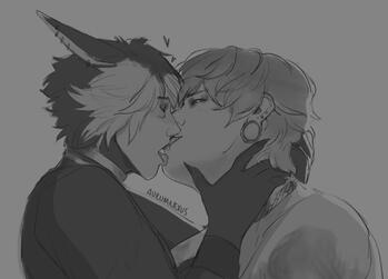 bust sketch - 2 chara